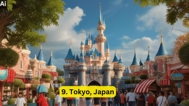 Family Exploring Tokyo Disneyland - Family Vacation Idea Destinations for Kids