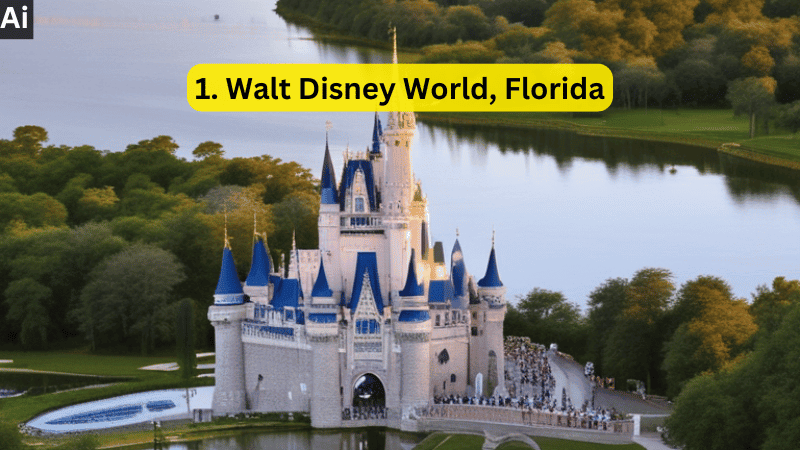 Magic Kingdom Castle at Walt Disney World - Family Vacation Idea Destinations for Kids