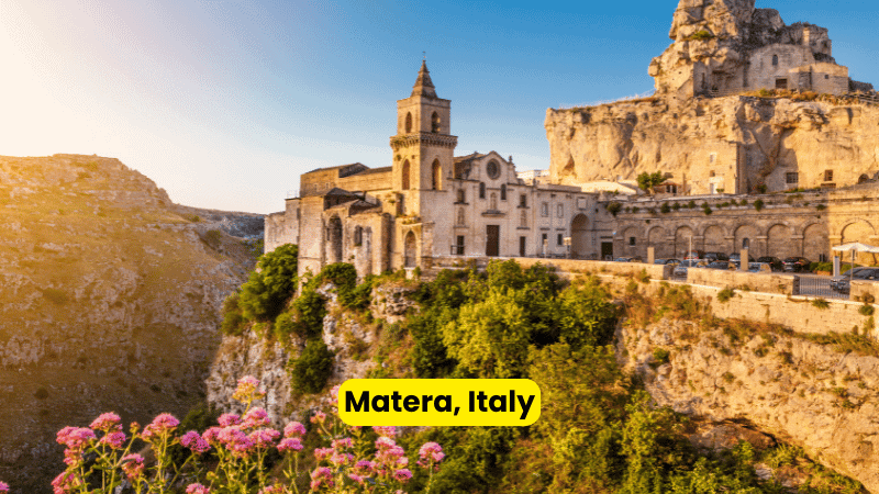The ancient cave dwellings of Matera, Italy, offering a glimpse into early human history.