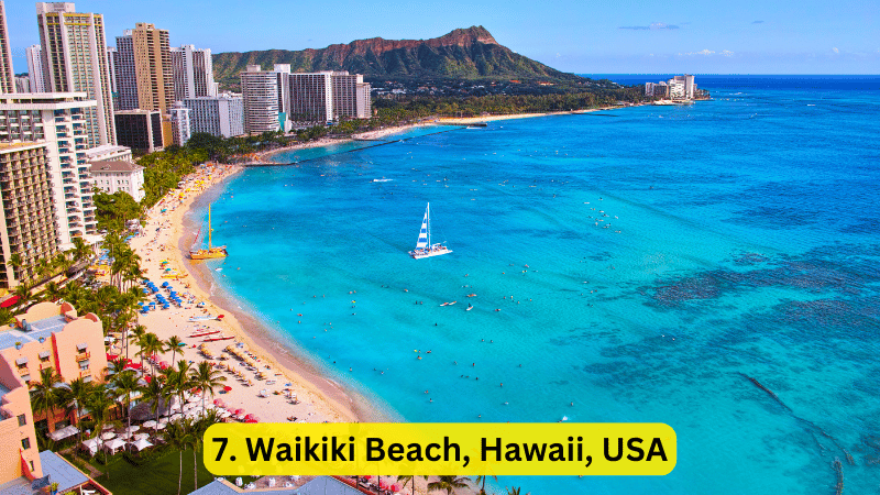 Family Relaxing on Waikiki Beach, Hawaii - Family Vacation Idea Destinations for Kids
